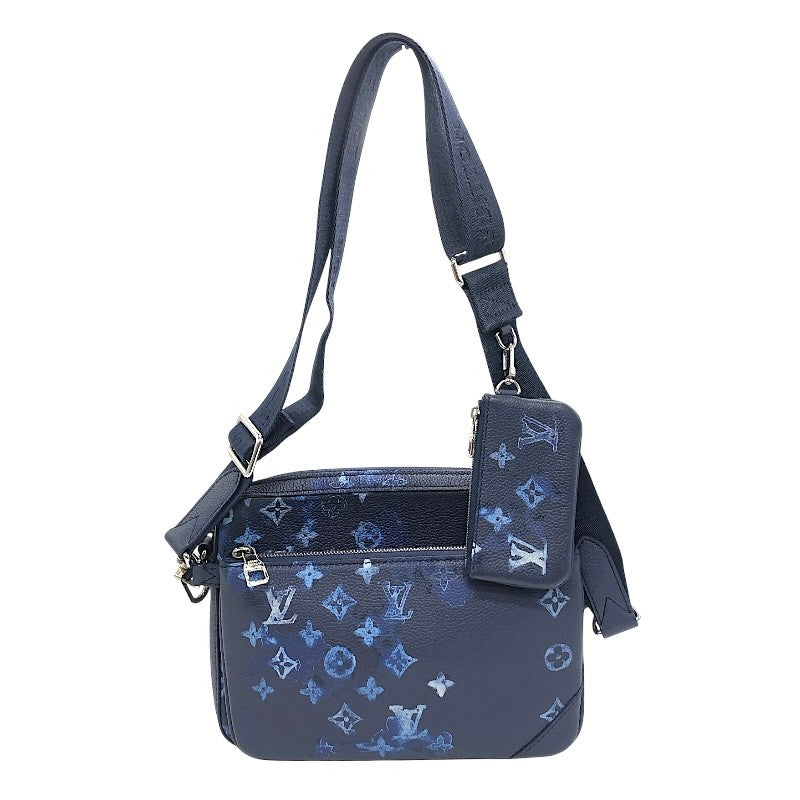 ルイ・ヴィトン LOUIS VUITTON トリオ・メッセンジャー M57840 ウォーターカラー×SV金具 モノグラム メンズ ショルダーバッグ