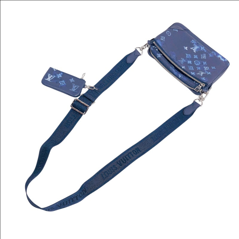 ルイ・ヴィトン LOUIS VUITTON トリオ・メッセンジャー　 M57840 ブルー ユニセックス ショルダーバッグ