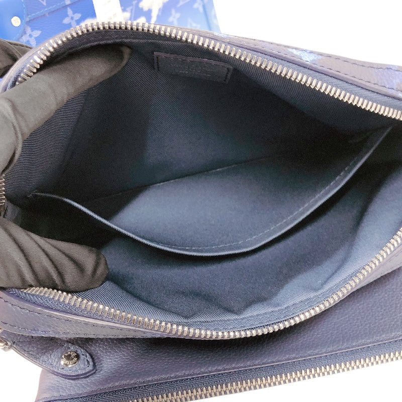 ルイ・ヴィトン LOUIS VUITTON トリオ・メッセンジャー　 M57840 ブルー ユニセックス ショルダーバッグ