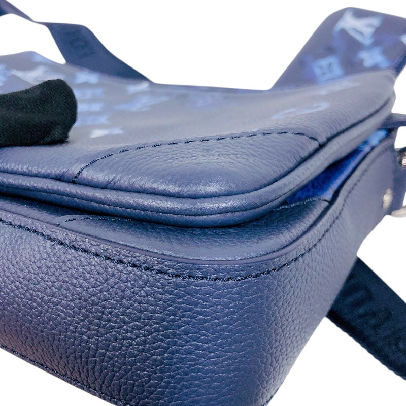 ルイ・ヴィトン LOUIS VUITTON トリオ・メッセンジャー　 M57840 ブルー ユニセックス ショルダーバッグ