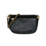 ルイ・ヴィトン LOUIS VUITTON ミュルティ・ポシェット・アクセソワール M58520 ブラックGD金具 アンプラント レディース ショルダーバッグ