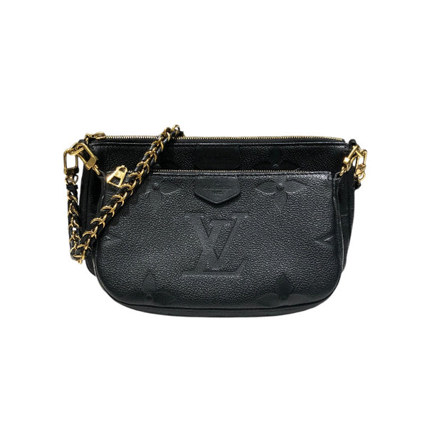 ルイ・ヴィトン LOUIS VUITTON ミュルティ・ポシェット・アクセソワール M58520 ブラックGD金具 アンプラント レディース ショルダーバッグ