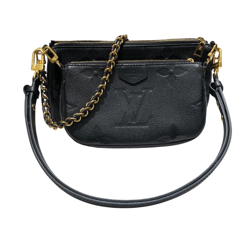 ルイ・ヴィトン LOUIS VUITTON ミュルティ・ポシェット・アクセソワール M58520 ブラックGD金具 アンプラント レディース ショルダーバッグ