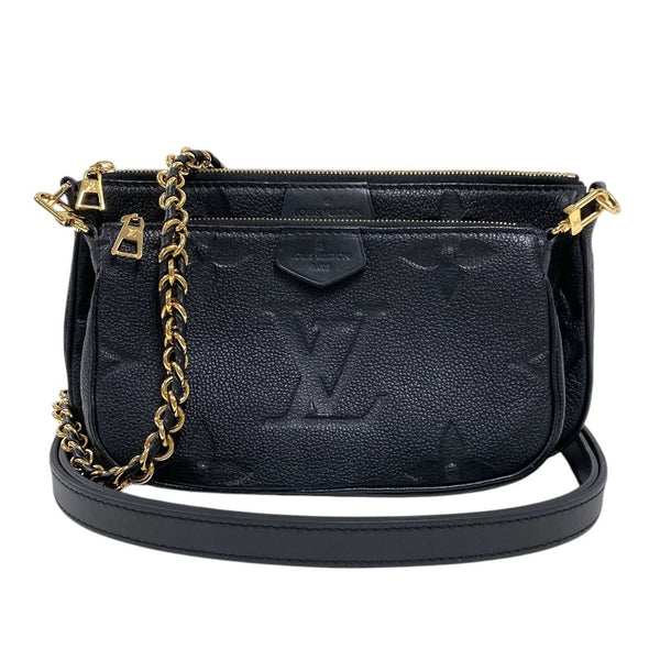 ルイ・ヴィトン LOUIS VUITTON ミュルティ・ポシェット・アクセソワ―ル M80399 ブラック モノグラム・アンプラント レディース ショルダーバッグ