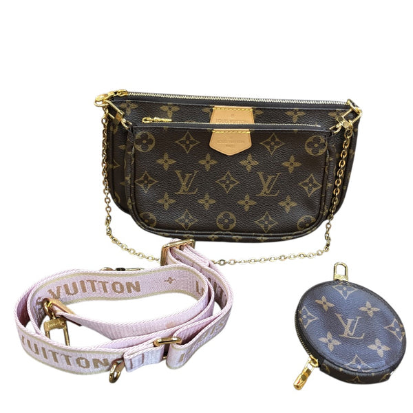 ルイ・ヴィトン LOUIS VUITTON ミュルティ・ポシェット・アクセソワール M44840 ブラウン　GD金具 モノグラムキャンバス ユニセックス ショルダーバッグ