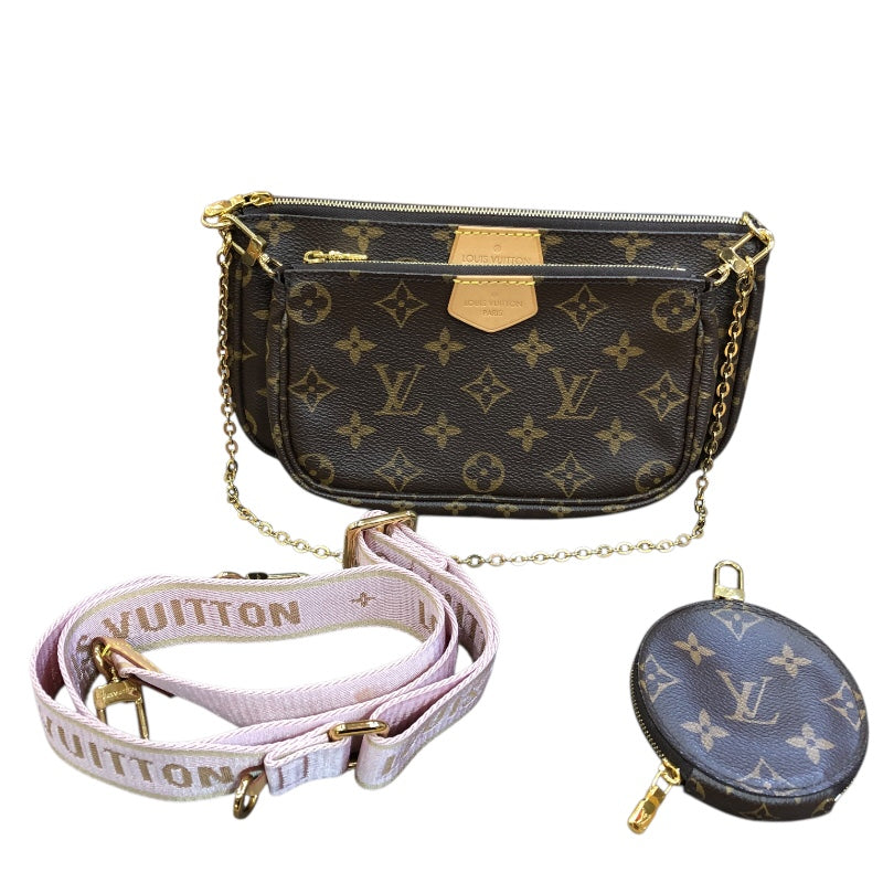 ルイ・ヴィトン LOUIS VUITTON ミュルティ・ポシェット・アクセソワール M44840 ブラウン　GD金具 モノグラムキャンバス ユニセックス ショルダーバッグ