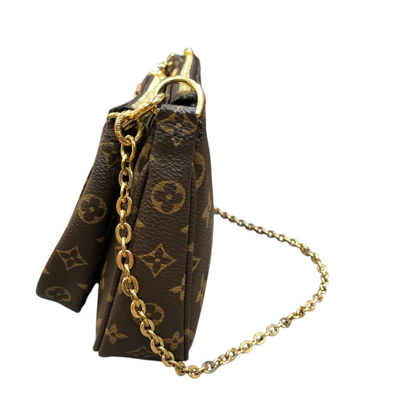ルイ・ヴィトン LOUIS VUITTON ミュルティ・ポシェット・アクセソワール M44840 ブラウン　GD金具 モノグラムキャンバス ユニセックス ショルダーバッグ