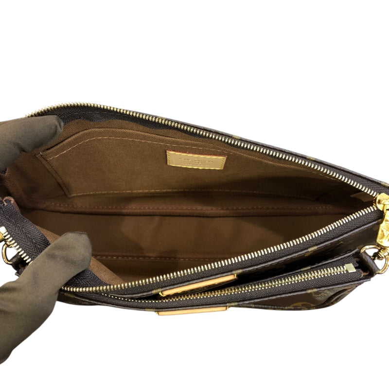 ルイ・ヴィトン LOUIS VUITTON ミュルティ・ポシェット・アクセソワール M44840 ブラウン　GD金具 モノグラムキャンバス ユニセックス ショルダーバッグ
