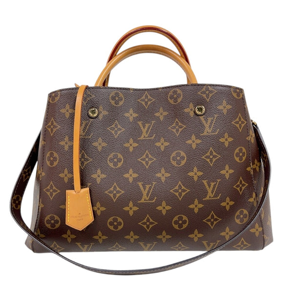 ルイ・ヴィトン LOUIS VUITTON モンテーニュMM M41056 ブラウン　ゴールド金具 モノグラム レディース ハンドバッグ