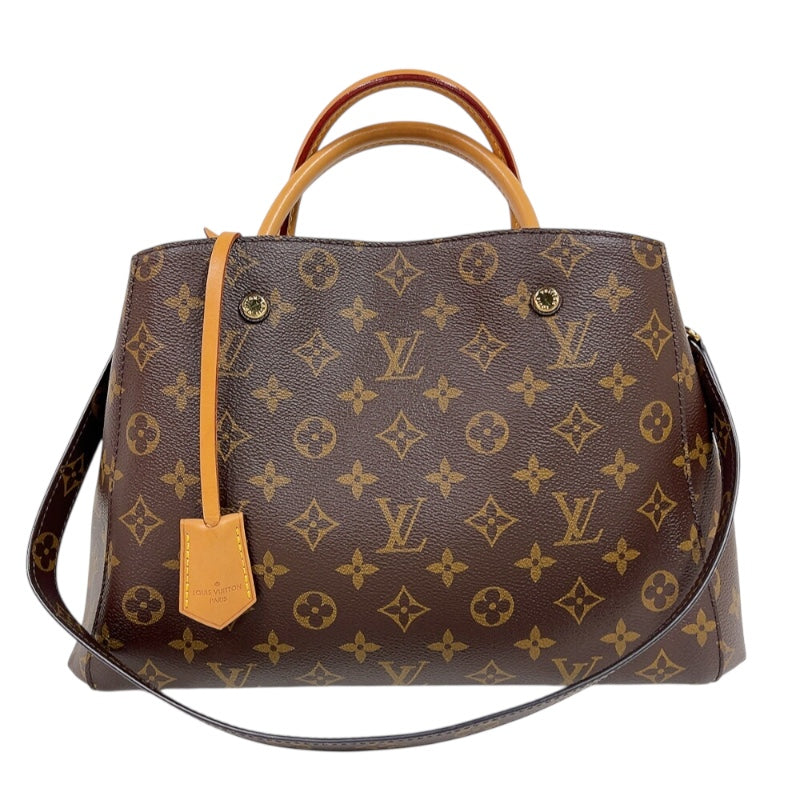 ルイ・ヴィトン LOUIS VUITTON モンテーニュMM M41056 ブラウン　ゴールド金具 モノグラム レディース ハンドバッグ