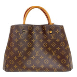 ルイ・ヴィトン LOUIS VUITTON モンテーニュMM M41056 ブラウン　ゴールド金具 モノグラム レディース ハンドバッグ