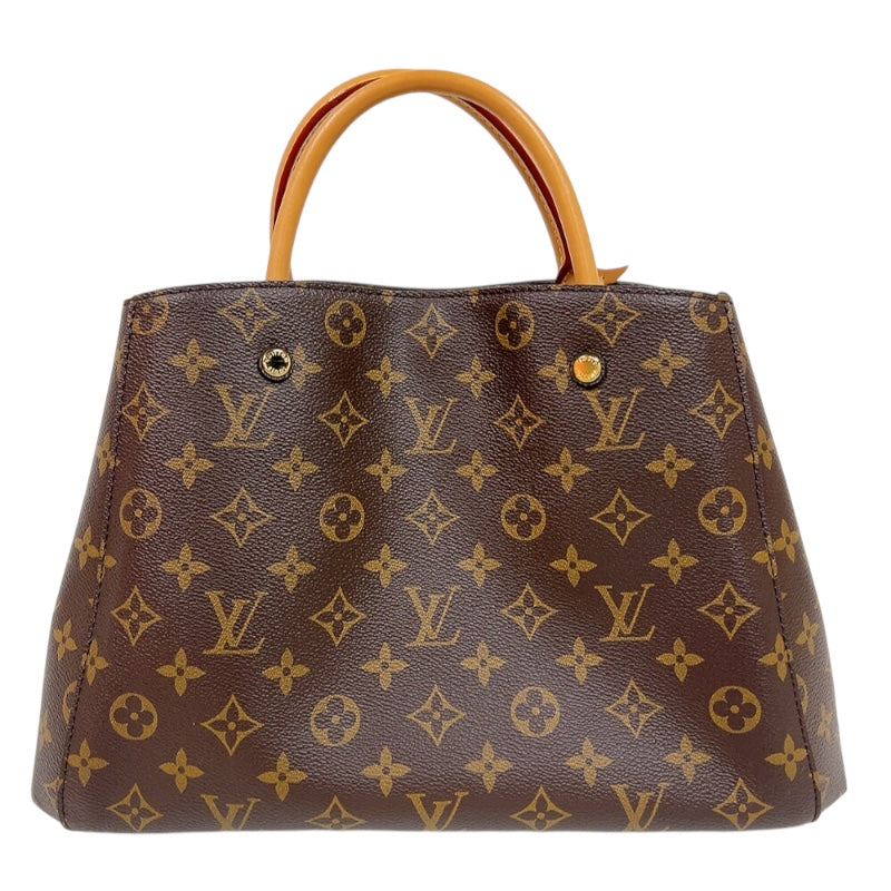 ルイ・ヴィトン LOUIS VUITTON モンテーニュMM M41056 ブラウン　ゴールド金具 モノグラム レディース ハンドバッグ