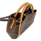 ルイ・ヴィトン LOUIS VUITTON モンテーニュMM M41056 ブラウン　ゴールド金具 モノグラム レディース ハンドバッグ