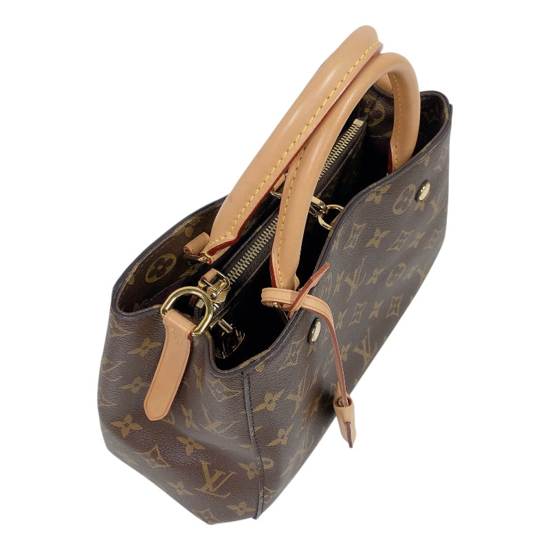 ルイ・ヴィトン LOUIS VUITTON モンテーニュBB M41055 ブラウン PVC レディース ハンドバッグ