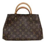ルイ・ヴィトン LOUIS VUITTON モンテーニュBB M41055 ブラウン PVC レディース ハンドバッグ