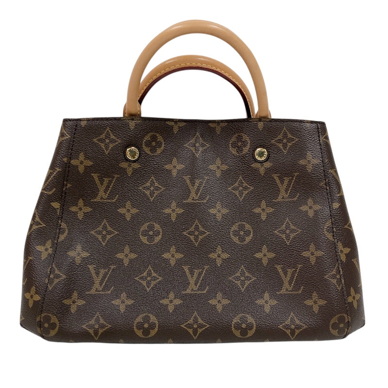 ルイ・ヴィトン LOUIS VUITTON モンテーニュBB M41055 ブラウン PVC レディース ハンドバッグ