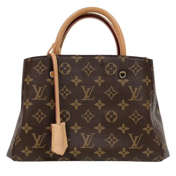 ルイ・ヴィトン LOUIS VUITTON モンテーニュBB M41055 ブラウン PVC レディース ハンドバッグ