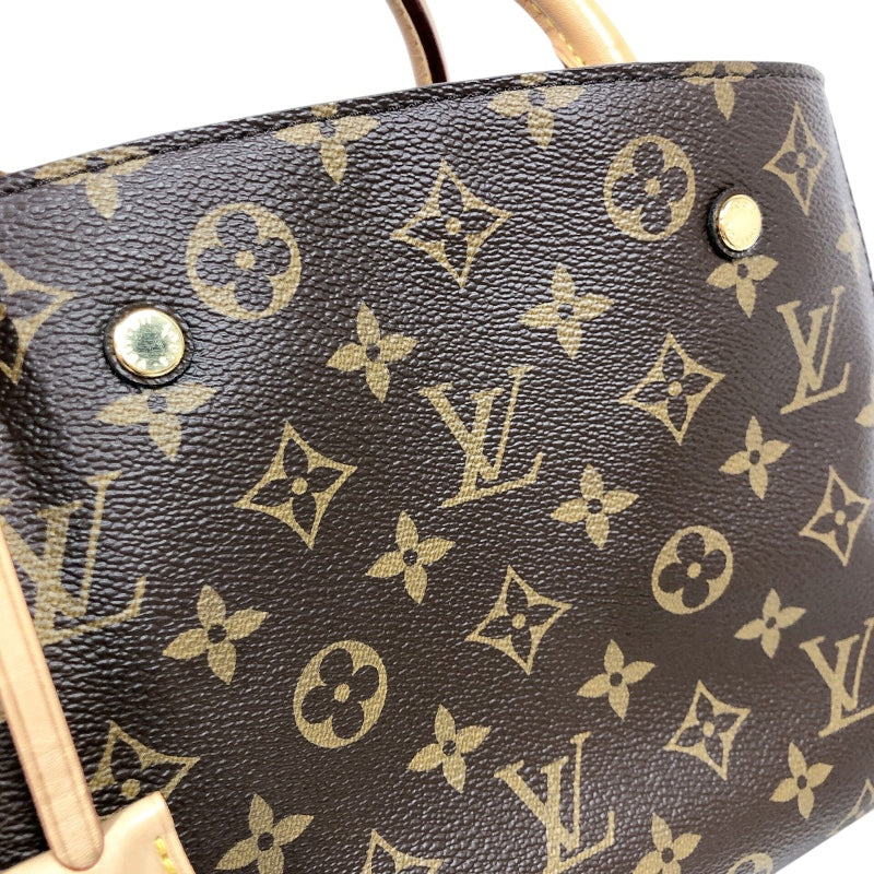 ルイ・ヴィトン LOUIS VUITTON モンテーニュBB M41055 ブラウン PVC レディース ハンドバッグ