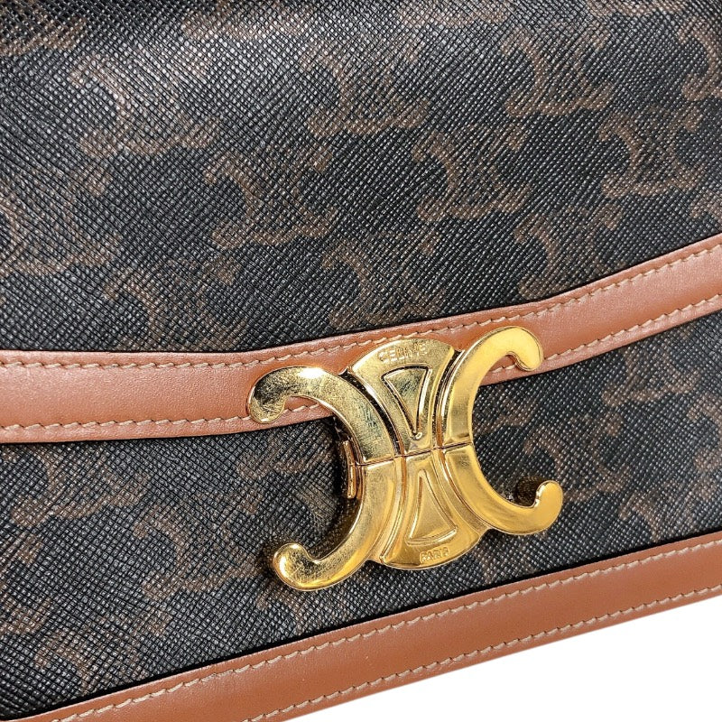 セリーヌ CELINE ティーントリオンフバッグ 188882 タン トリオンフキャンバス ユニセックス ショルダーバッグ