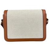 セリーヌ CELINE ティーントリオンフバッグ 188882 ナチュラルxタン GD金具 テキスタイル レディース ショルダーバッグ
