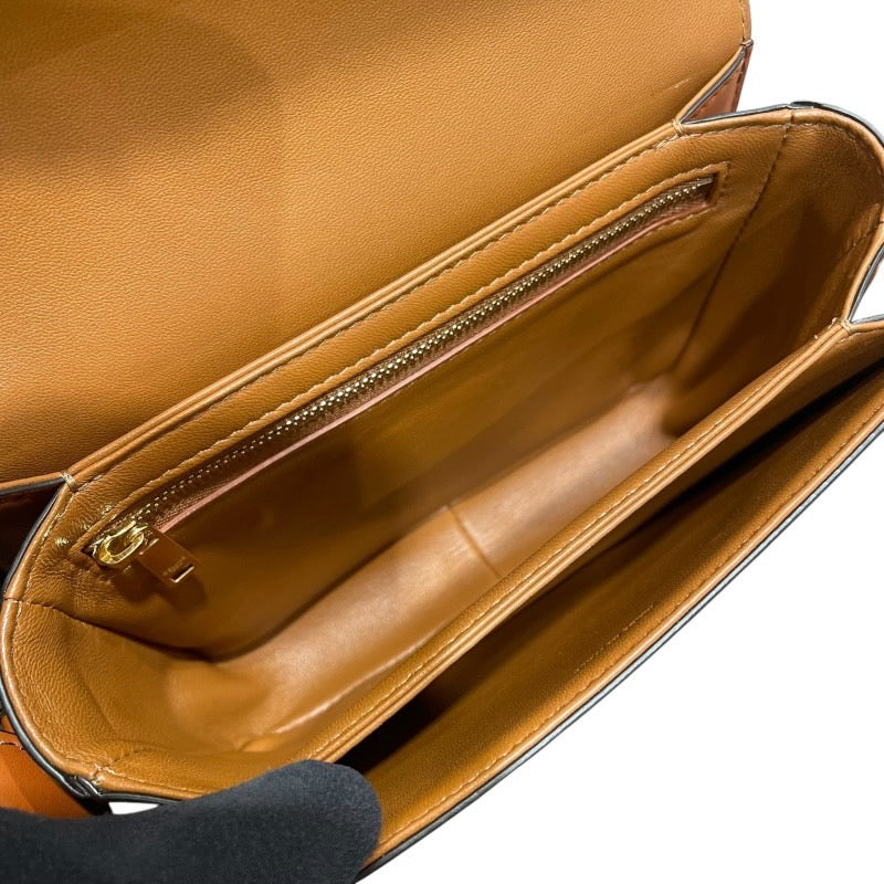 セリーヌ CELINE ティーントリオンフバッグ 188882 ナチュラルxタン GD金具 テキスタイル レディース ショルダーバッグ