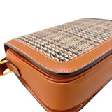 セリーヌ CELINE クラシックトリオンフバッグ 187363 ブラウン/GD金具 ツイード レディース ショルダーバッグ