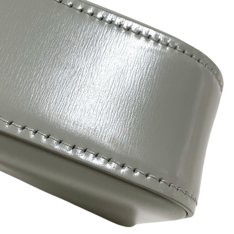 セリーヌ CELINE チェーン ショルダーバッグ クロード 115203 グレー ゴールド金具 シャイニーカーフ レディース