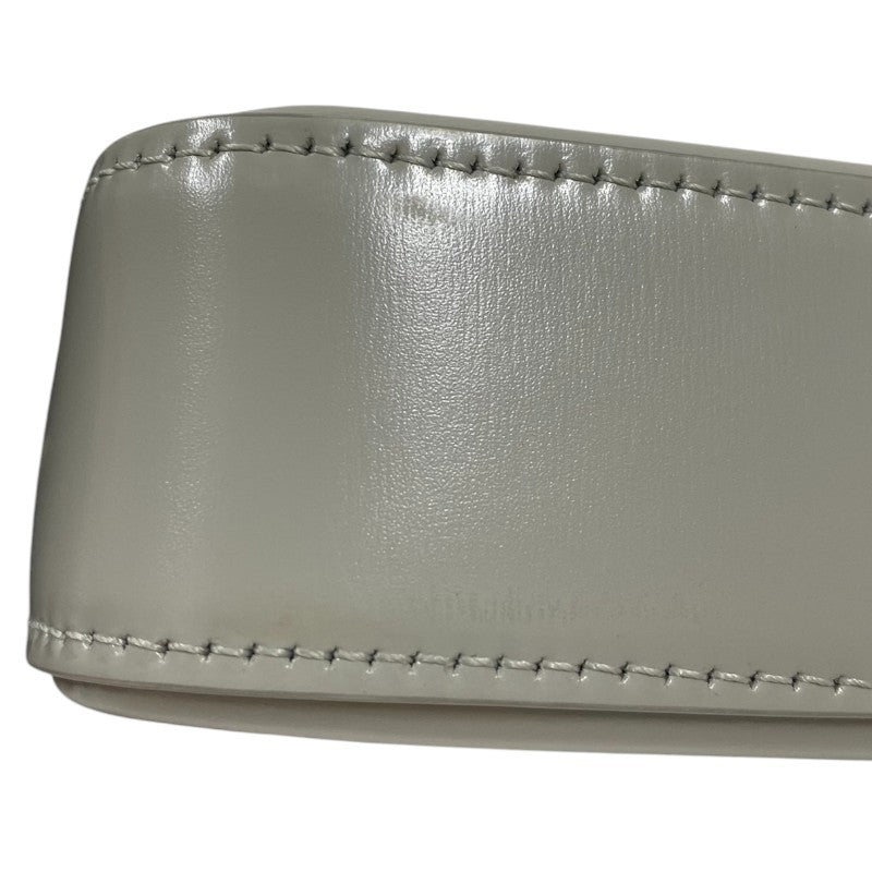 セリーヌ CELINE チェーン ショルダーバッグ クロード 115203 グレー ゴールド金具 シャイニーカーフ レディース