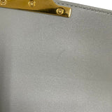 セリーヌ CELINE チェーン ショルダーバッグ クロード 115203 グレー ゴールド金具 シャイニーカーフ レディース
