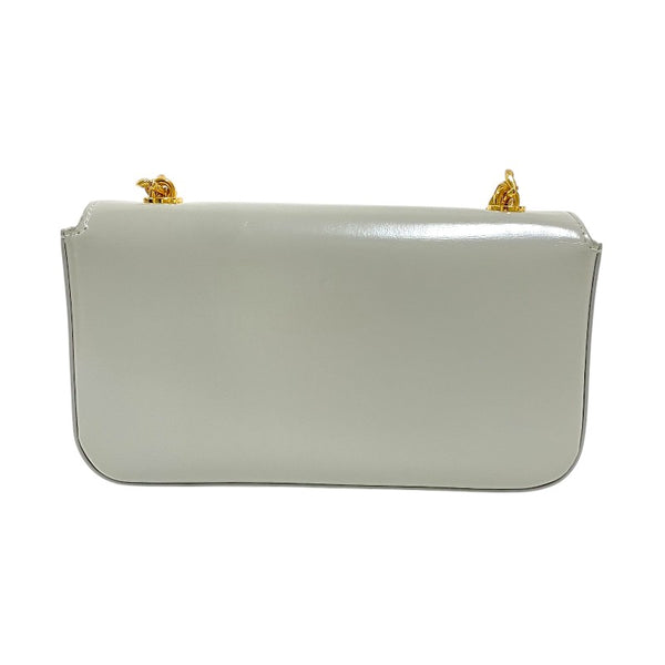 セリーヌ CELINE チェーン ショルダーバッグ クロード 115203 グレー ゴールド金具 シャイニーカーフ レディース