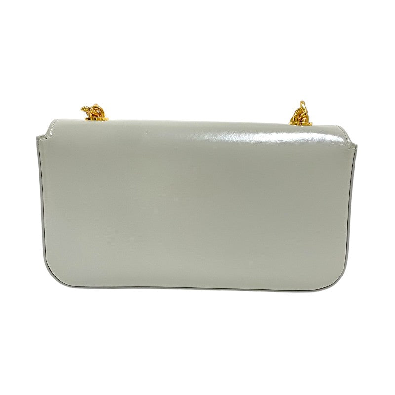 セリーヌ CELINE チェーン ショルダーバッグ クロード 115203 グレー ゴールド金具 シャイニーカーフ レディース