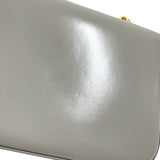 セリーヌ CELINE チェーン ショルダーバッグ クロード 115203 グレー ゴールド金具 シャイニーカーフ レディース