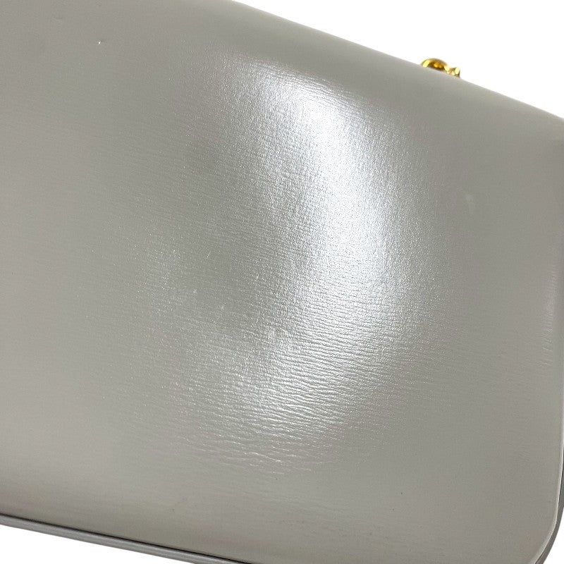 セリーヌ CELINE チェーン ショルダーバッグ クロード 115203 グレー ゴールド金具 シャイニーカーフ レディース