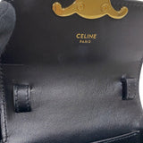 セリーヌ CELINE ミニ クロード 10I513 ブラック ゴールド金具 シャイニーカーフ レディース ショルダーバッグ