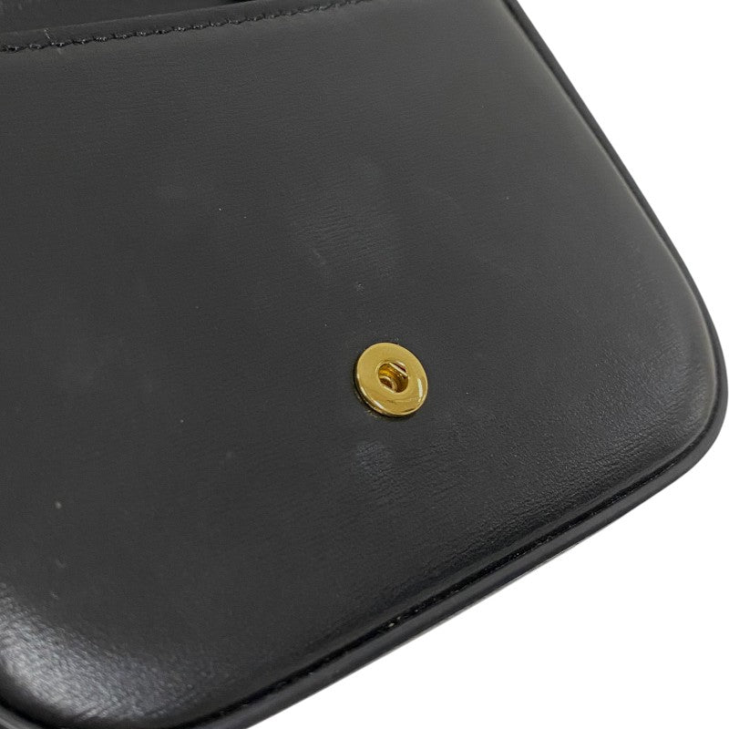 セリーヌ CELINE ミニ クロード 10I513 ブラック ゴールド金具 シャイニーカーフ レディース ショルダーバッグ