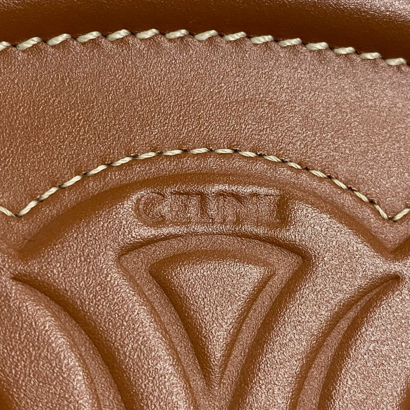 セリーヌ CELINE クロノボディ オーバルパース キュイル トリオンフ 10I703 タン スムースカーフ レディース ショルダーバッグ