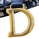 クリスチャン・ディオール Christian Dior サドルバッグ　ミニ M0456CTZQ ネイビー　ゴールド金具 キャンバス レディース ハンドバッグ