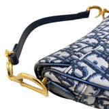 クリスチャン・ディオール Christian Dior サドルバッグ　ミニ M0456CTZQ ネイビー　ゴールド金具 キャンバス レディース ハンドバッグ
