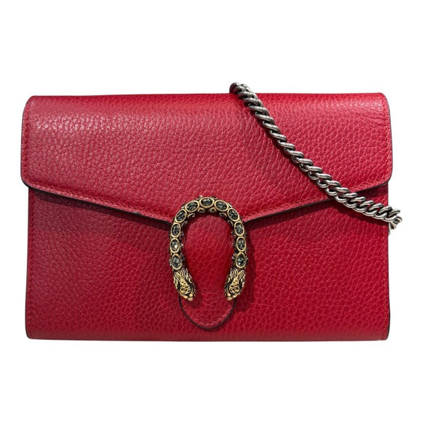 グッチ GUCCI ディオニソスミニチェーンウォレット 401231 レッド レザー レディース ショルダーバッグ