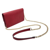 グッチ GUCCI インターロッキング Gチェーンウォレット 510314 レッド×GD金具 レザー/メタル レディース ショルダーバッグ