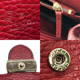 グッチ GUCCI インターロッキング Gチェーンウォレット 510314 レッド×GD金具 レザー/メタル レディース ショルダーバッグ