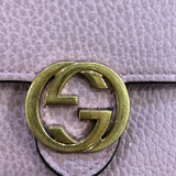 グッチ GUCCI インターロッキングG　チェーンウォレット 510314 ピンク　GD金具 レザー ユニセックス ショルダーバッグ