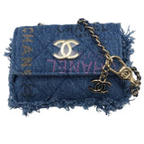 シャネル CHANEL デニムチェーンクラッチ AP2602 ブルー/GD金具 デニム レディース ショルダーバッグ