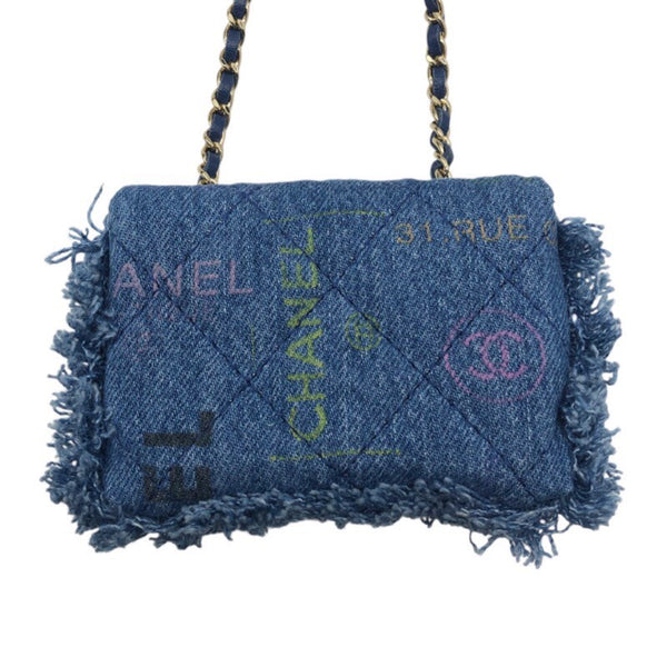 シャネル CHANEL デニムチェーンクラッチ AP2602 ブルー/GD金具 デニム レディース ショルダーバッグ