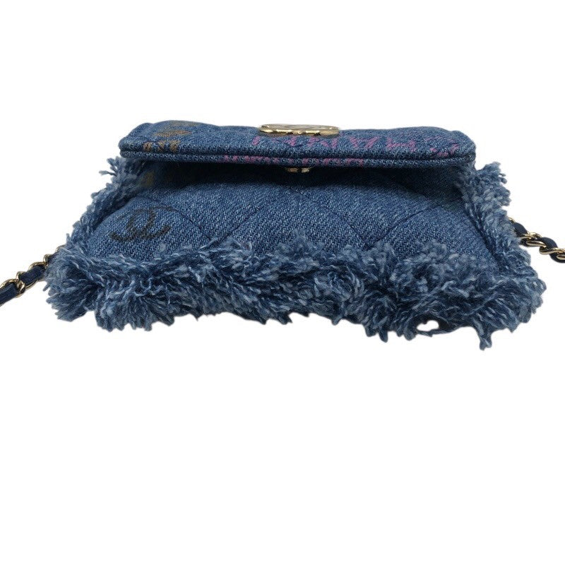 シャネル CHANEL デニムチェーンクラッチ AP2602 ブルー/GD金具 デニム