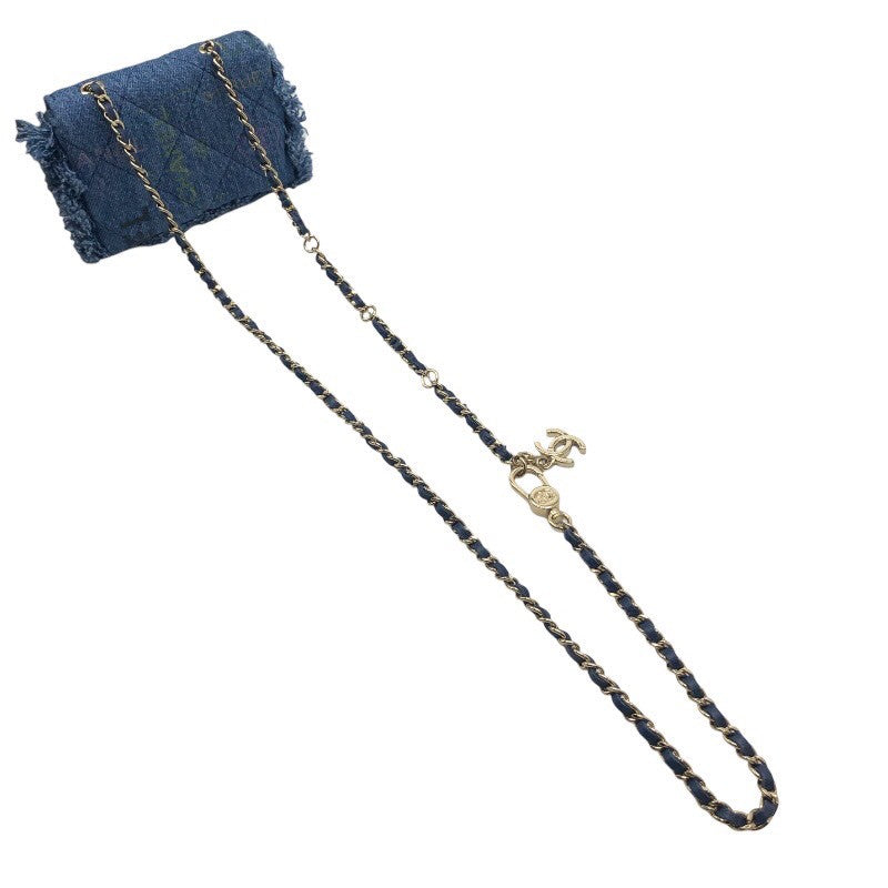 シャネル CHANEL デニムチェーンクラッチ AP2602 ブルー/GD金具 デニム レディース ショルダーバッグ
