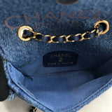 シャネル CHANEL デニムチェーンクラッチ AP2602 ブルー/GD金具 デニム レディース ショルダーバッグ