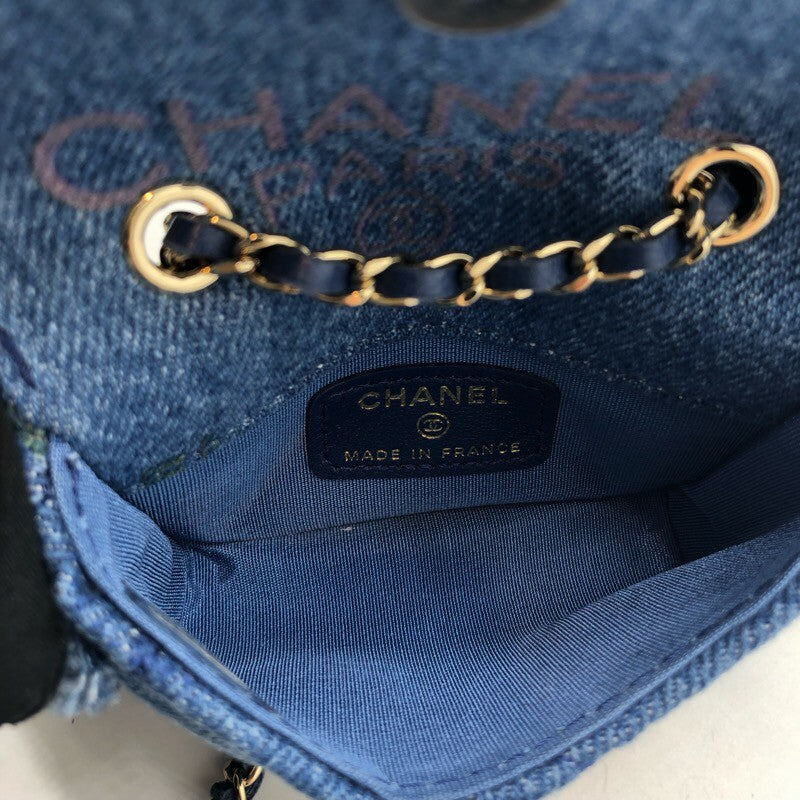 シャネル CHANEL デニムチェーンクラッチ AP2602 ブルー/GD金具 デニム レディース ショルダーバッグ