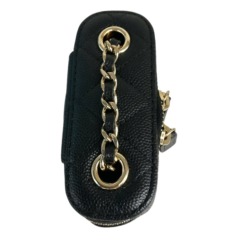 シャネル CHANEL スモールヴァニティケース AP2195 ブラック キャビアスキン レディース ショルダーバッグ