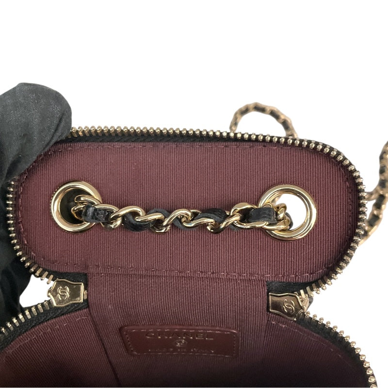 シャネル CHANEL スモールヴァニティケース AP2195 ブラック キャビアスキン レディース ショルダーバッグ